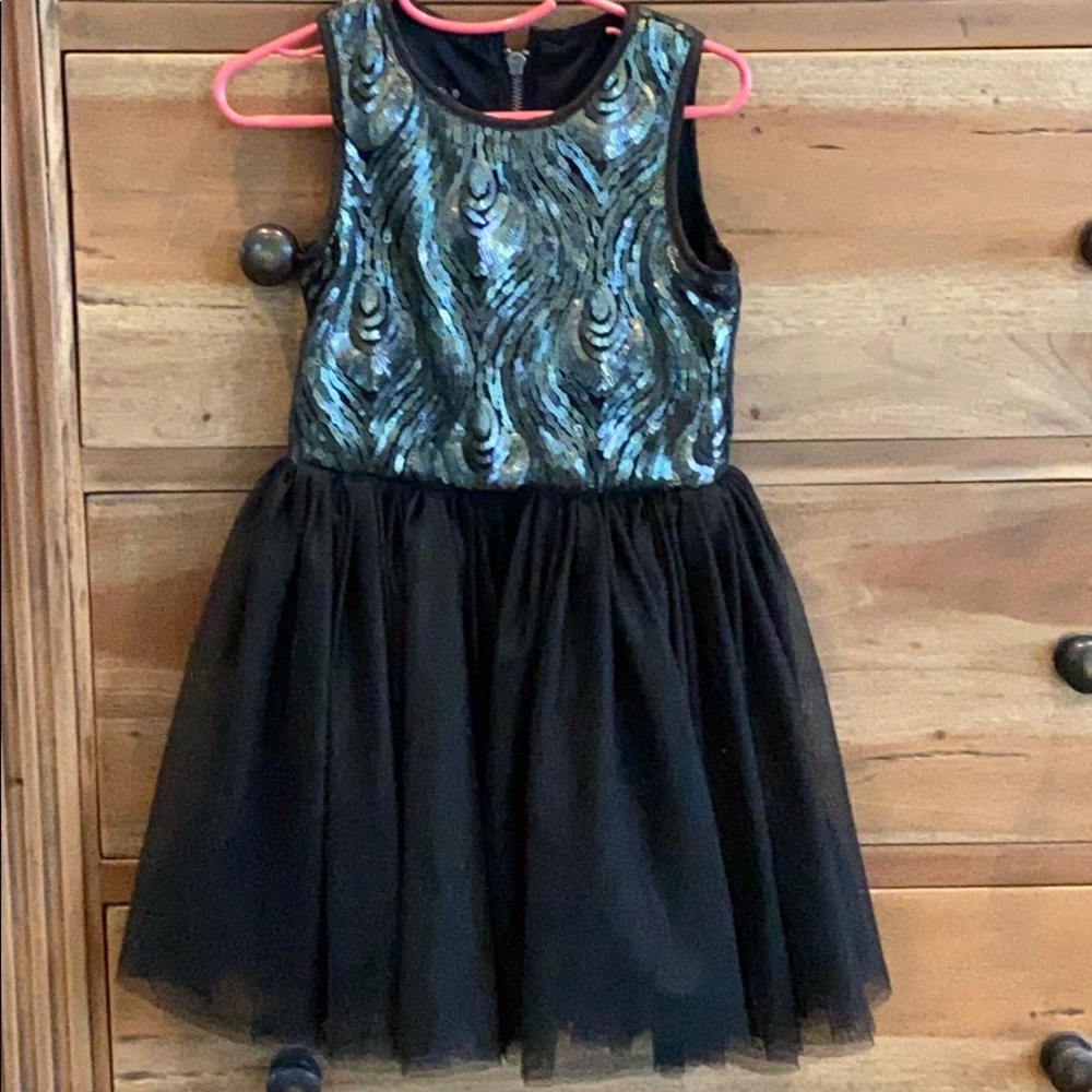Black and green dress